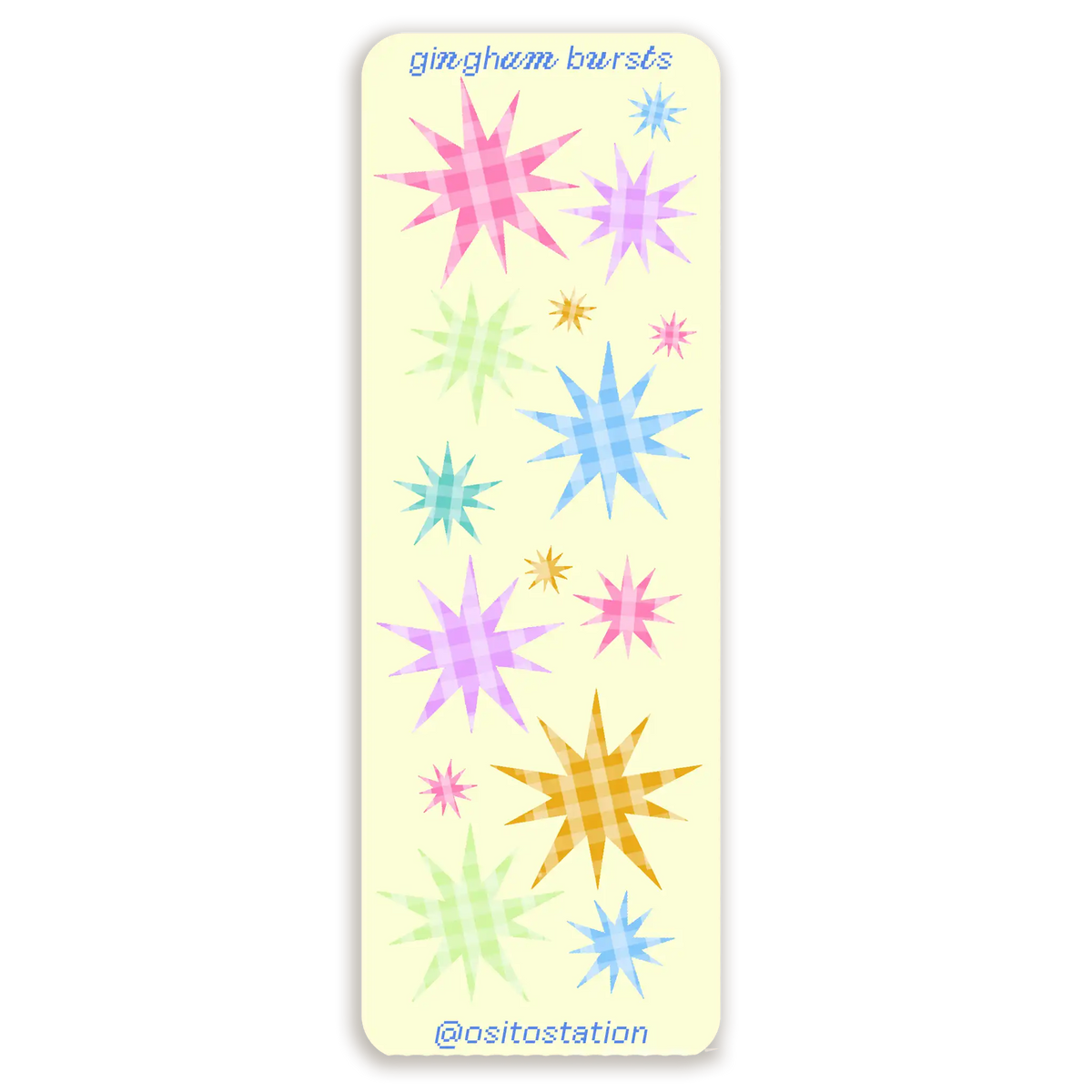 gingham bursts sticker sheet