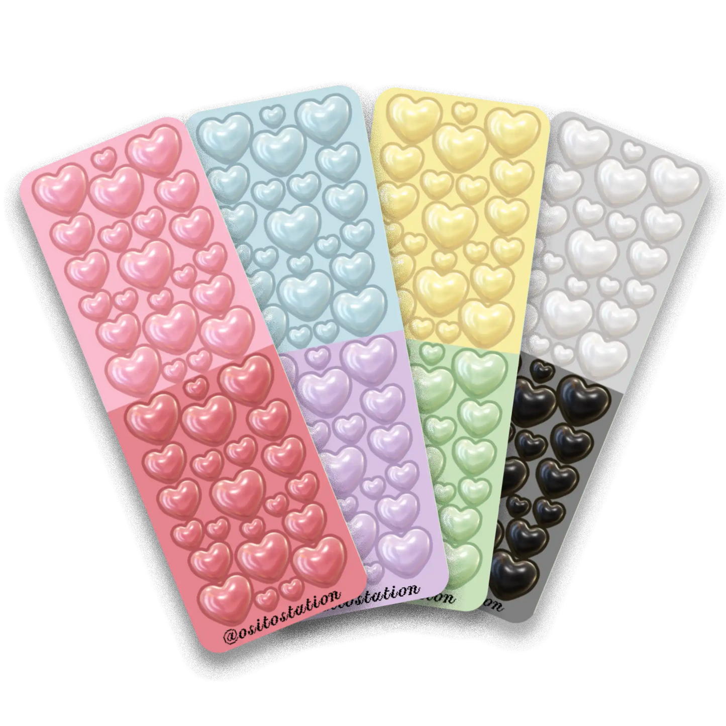 hearts sticker sheet