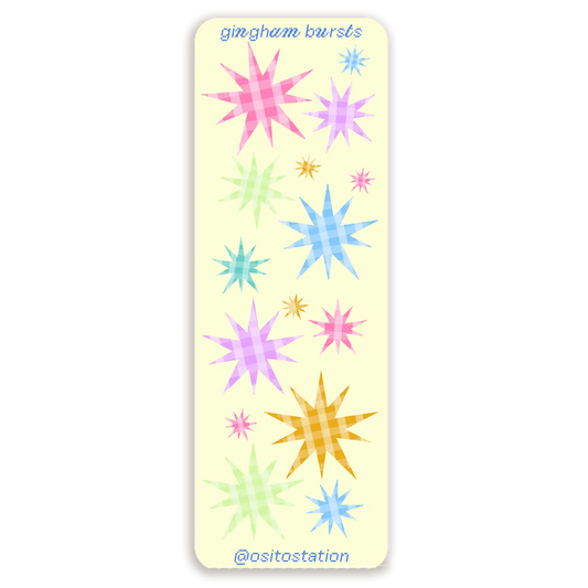 gingham bursts sticker sheet