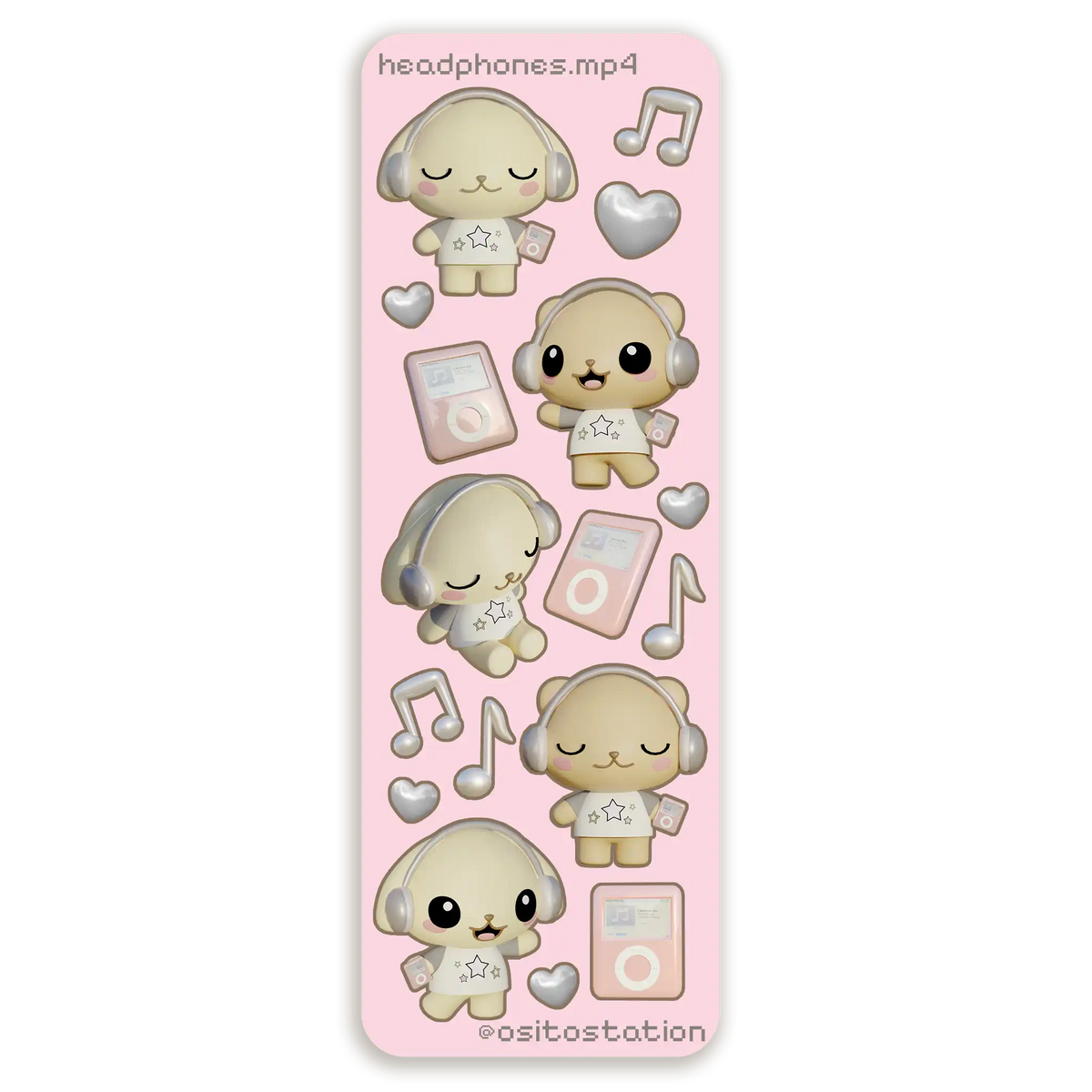 headphones sticker sheet
