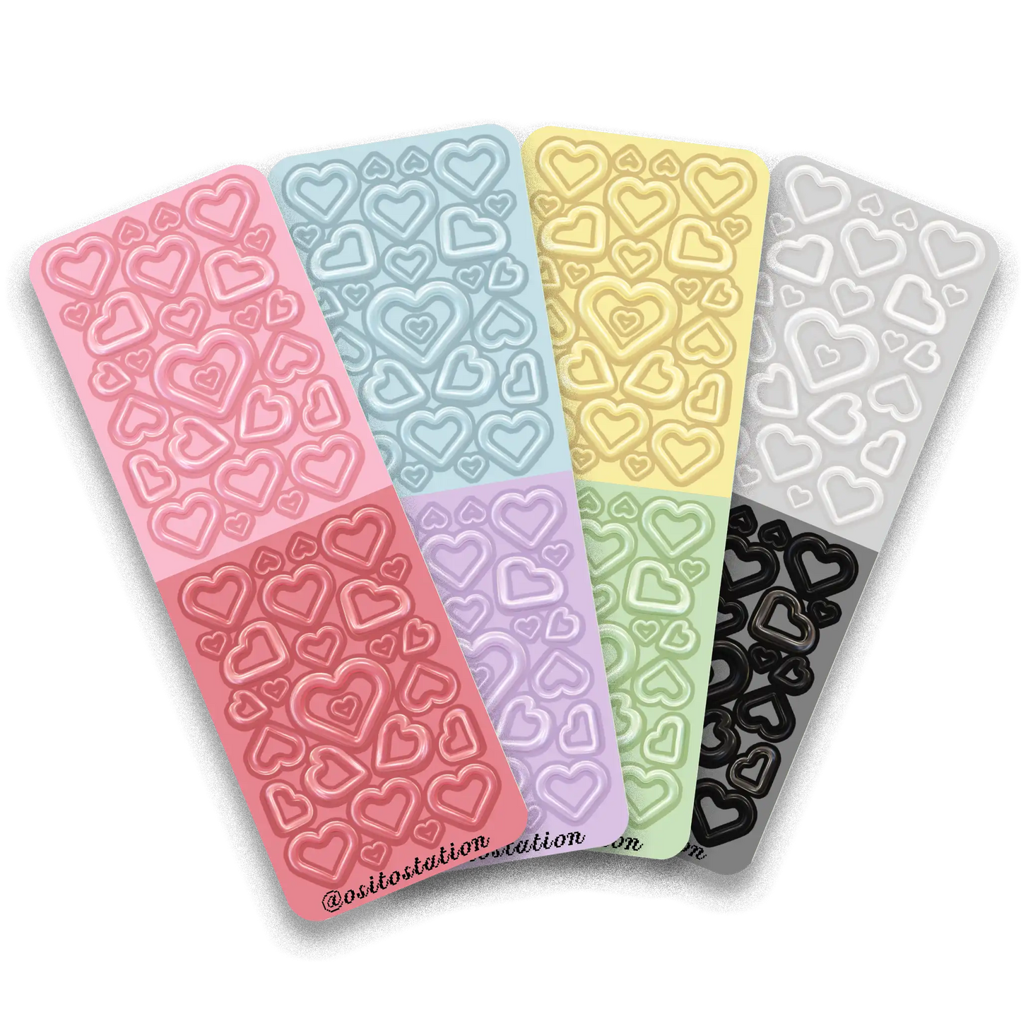 heart hoops sticker sheet