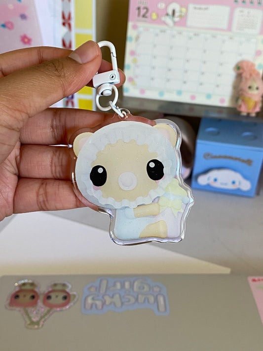 blue baby osito keychain