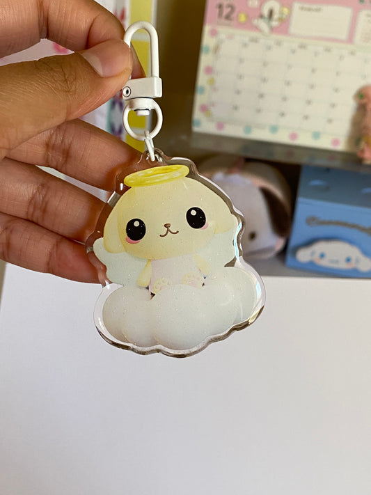 sitting angel osito keychain