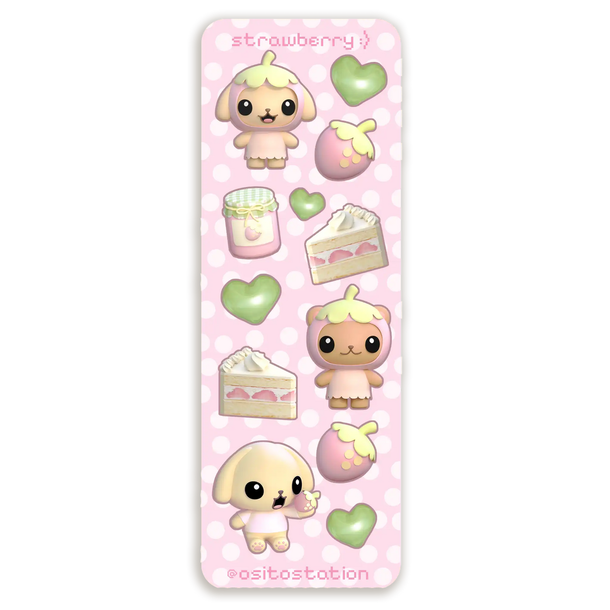 strawberry sticker sheet