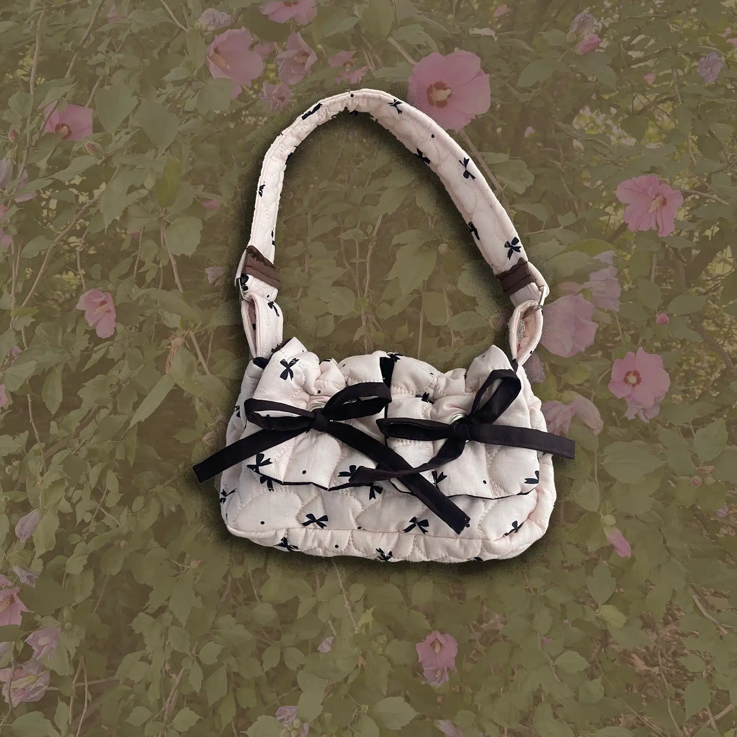 pink double bow bag