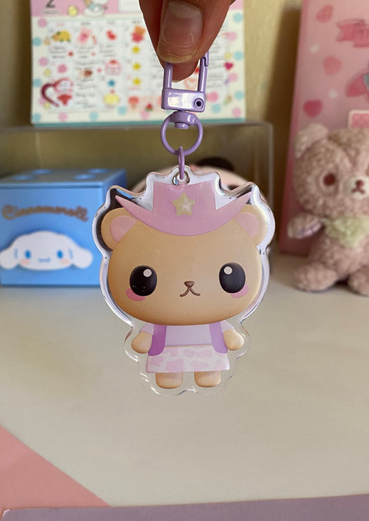cowgirl osito keychain