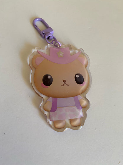 cowgirl osito keychain