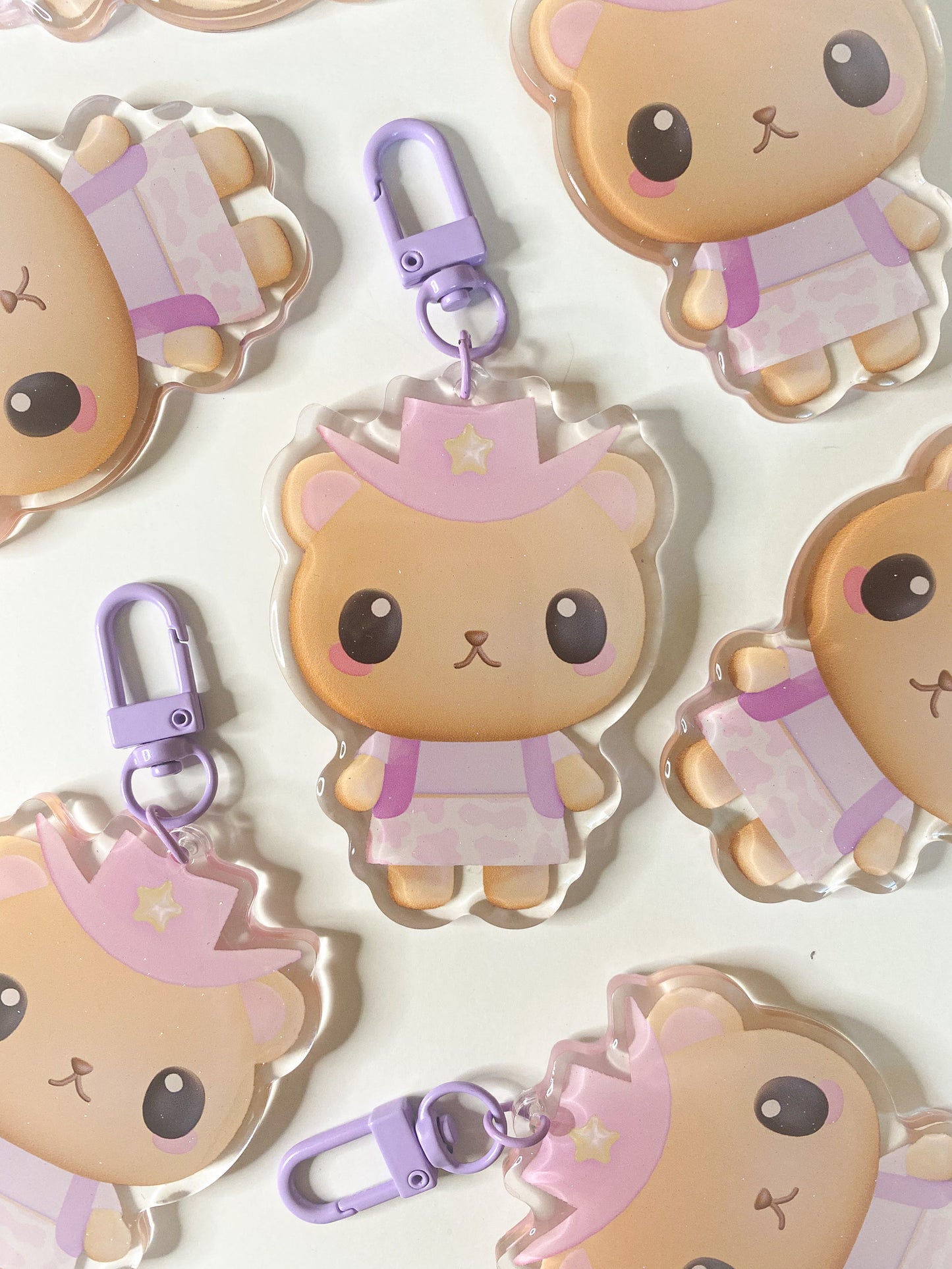 cowgirl osito keychain